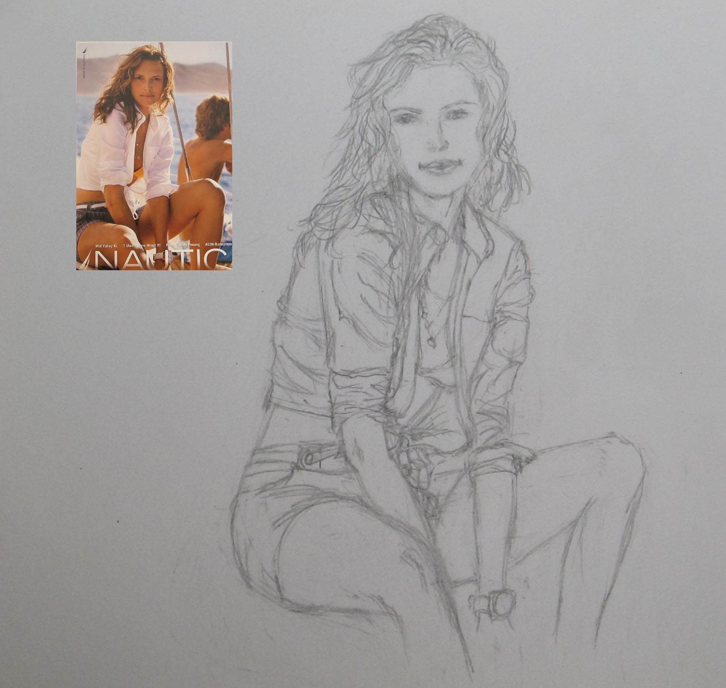 1438x1362 Jean's Journal Drawing Girl Sitting On A Boat - Girl Sitting Drawing