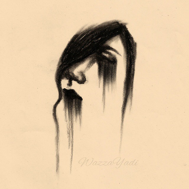 640x640 Depressed Girl Drawing, Pencil, Sketch, Colorful, Realistic Art - Girl Sketch Drawing