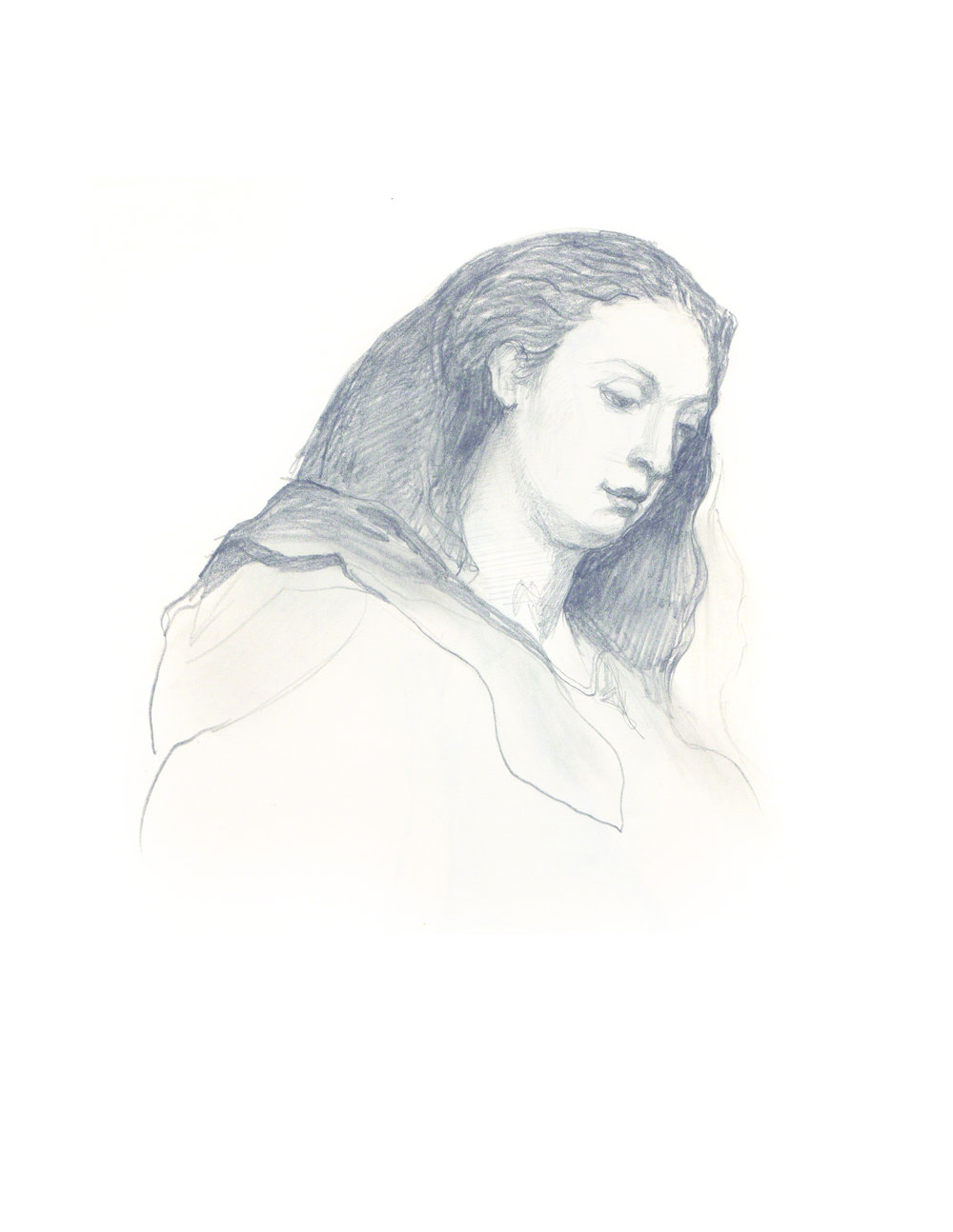 1000x1294 A Sketch A Day Francine Fanali - Girl Sketch Drawing