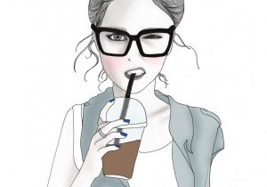 300x210 Cute Girl Drawings - Girl Sketch Drawing