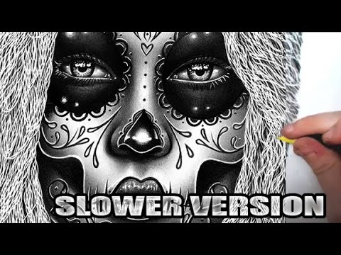 480x360 Slower Version - Girl Skull Drawing