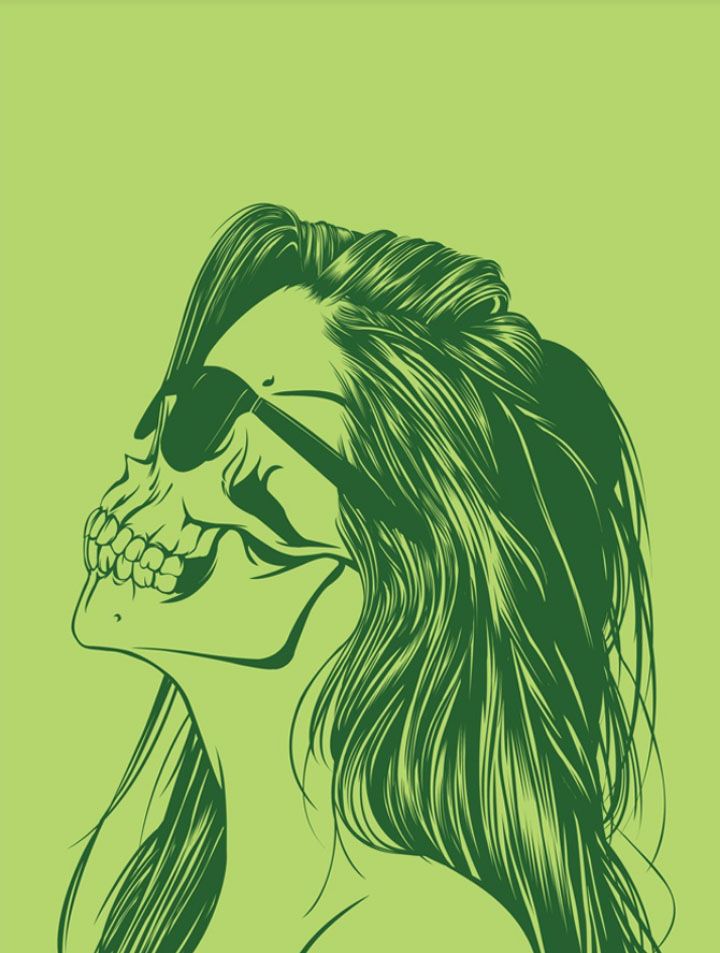 720x953 Art - Girl Skull Drawing