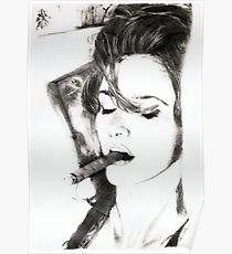 210x230 girl smoking drawing posters redbubble - Girl Smoking Drawing