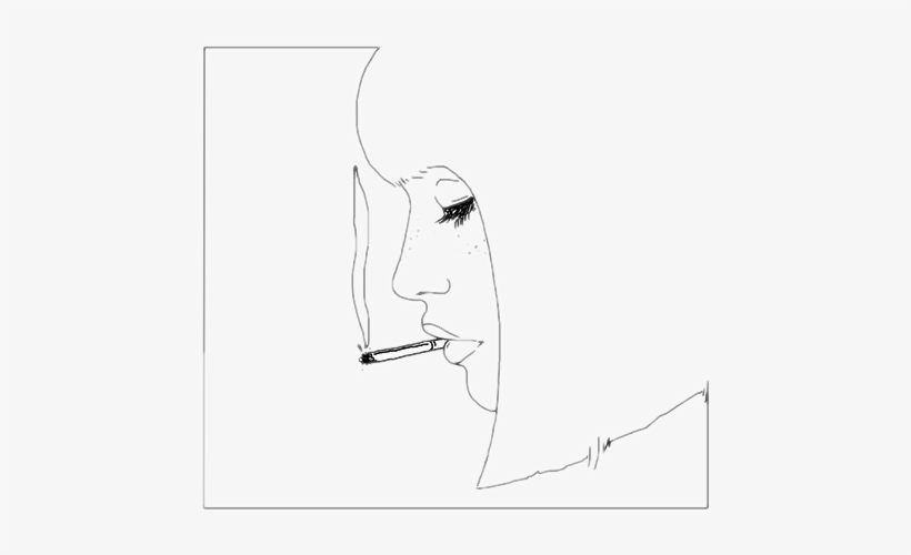 820x500 freeuse library collection of free hyperrealism cigarette - Girl Smoking Drawing