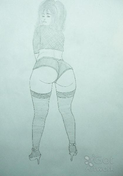 419x600 Girl Standing Drawing - Girl Standing Drawing