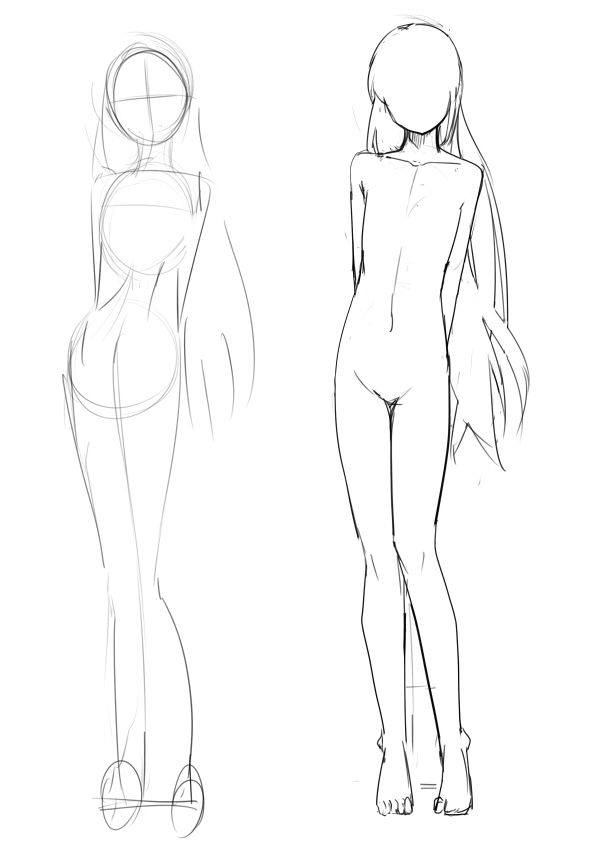 600x848 Girl Standing Pose Anime Drawing Reference In Drawings - Girl Standing Drawing