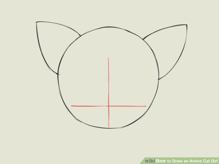 728x546 How To Draw An Anime Cat Girl Steps - Girl Step By Step Drawing