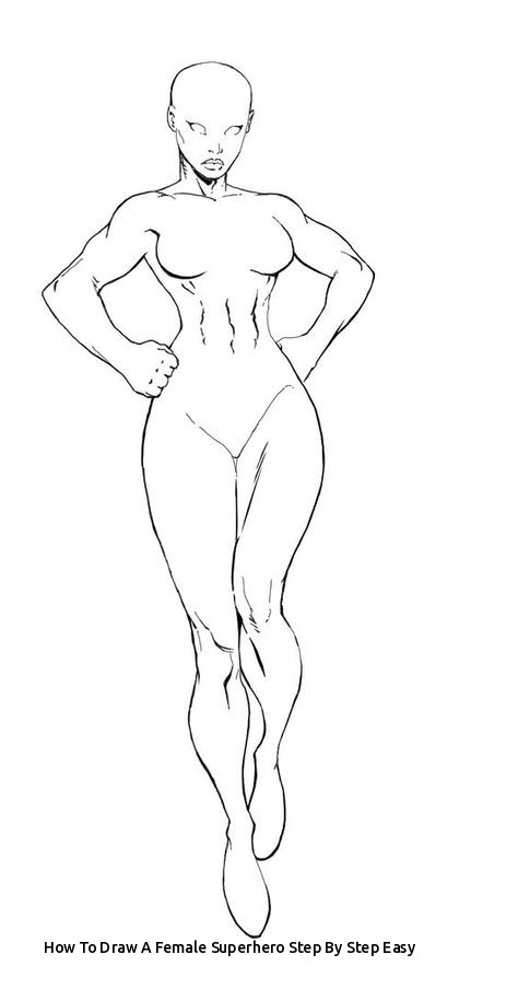 474x915 How To Draw A Female Superhero Step - Girl Superhero Drawing