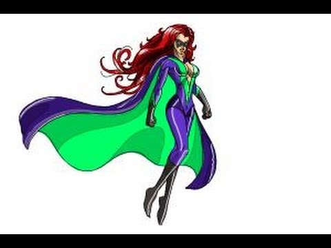 480x360 How To Draw Female Superheroes - Girl Superhero Drawing