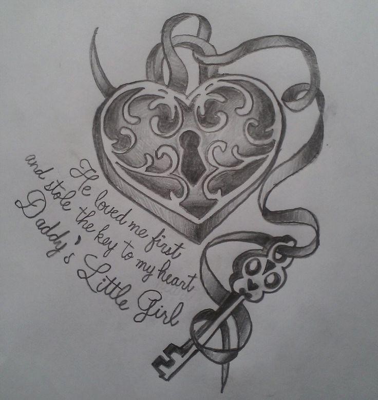 736x780 daddy's girl tattoo ideas tattooic - Girl Tattoo Drawings