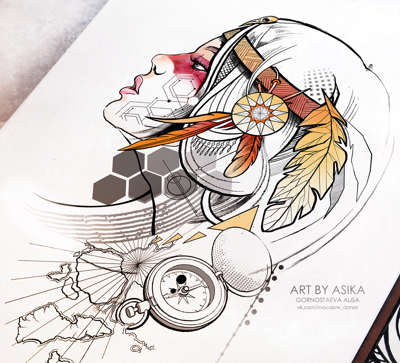 1400x1270 Girl Tattoo Sketch On Behance - Girl Tattoo Drawings