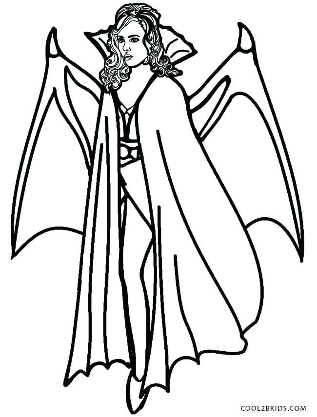 650x856 Vampire Coloring Pictures - Girl Vampire Drawing
