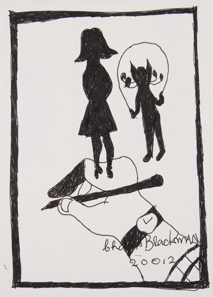 737x1024 Charles Blackman 'artist Drawing Girl And Cat ' - Girl With Cat Drawing