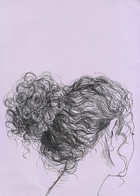 Girl With Curly Hair Drawing At Paintingvalley Com Explore