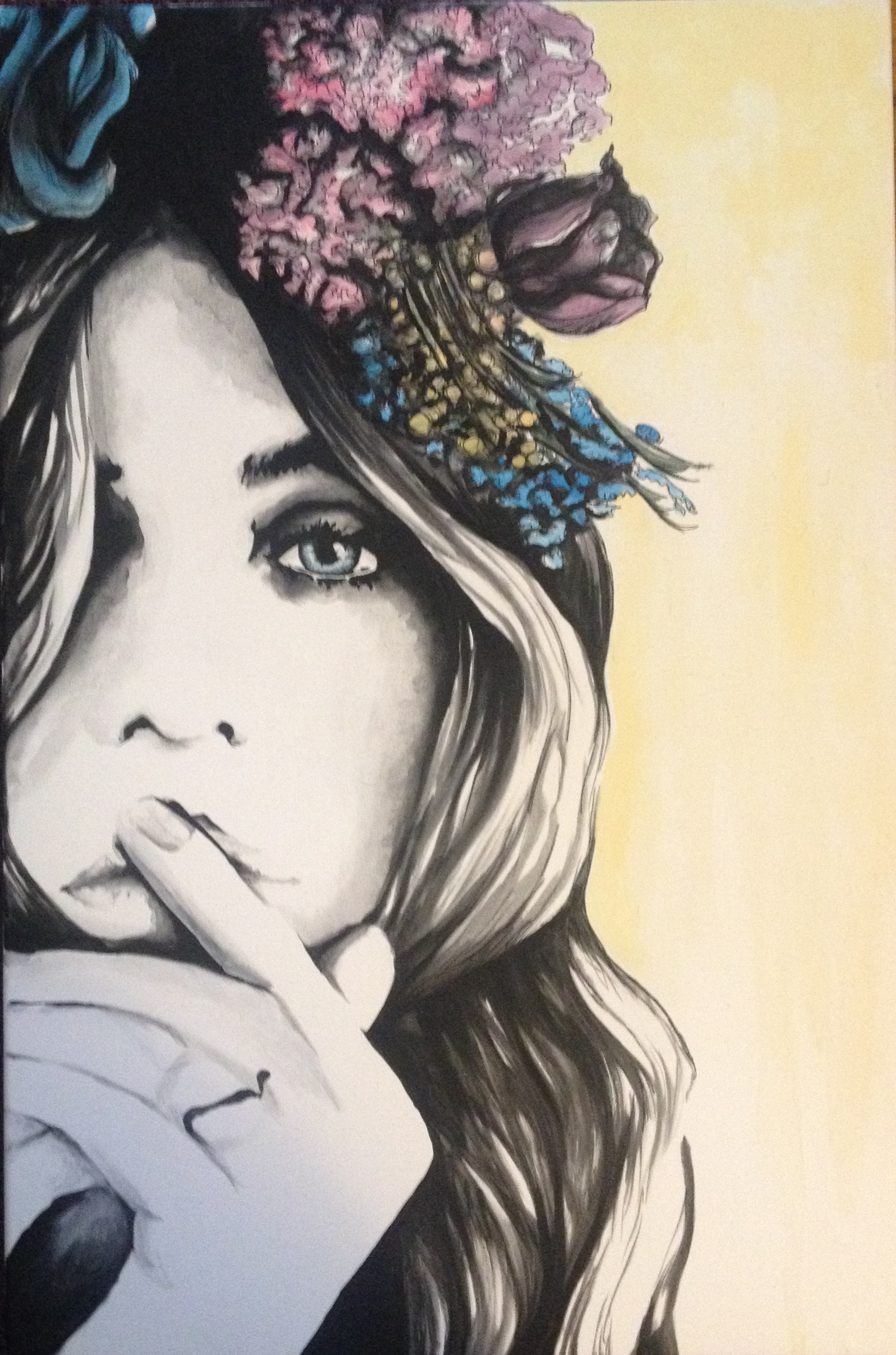 1757x2657 flowers in her hair meghan hart - Girl With Flowers In Her Hair Drawing