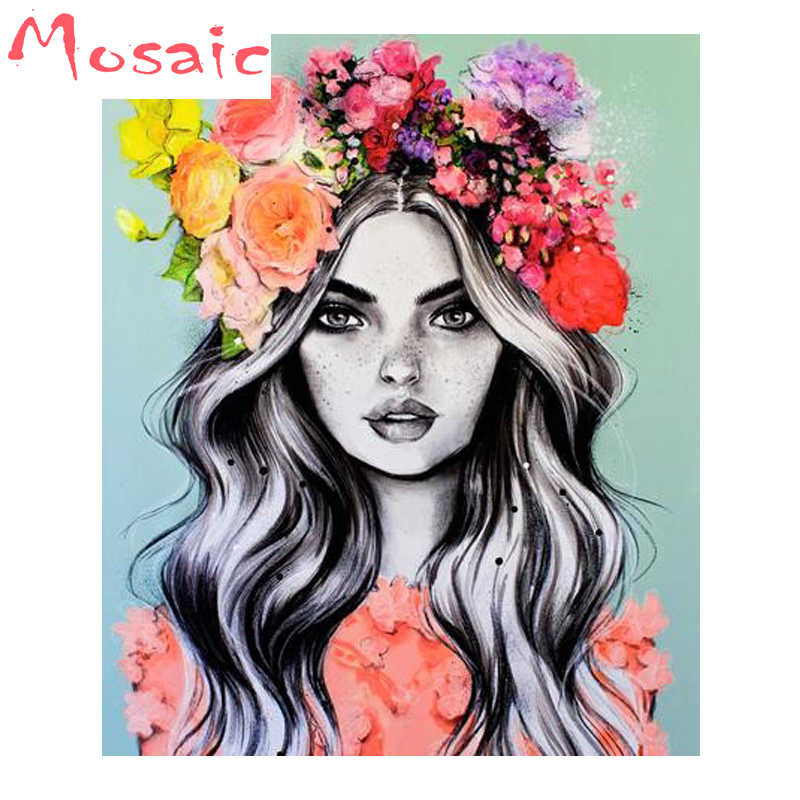 800x800 Detail Feedback Questions About Girl With Flowers In Her Hair,diy - Girl With Flowers In Her Hair Drawing