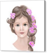 163x186 Drawing Girl With Flowers In Her Hair In Sketchbook Drawing - Girl With Flowers In Her Hair Drawing