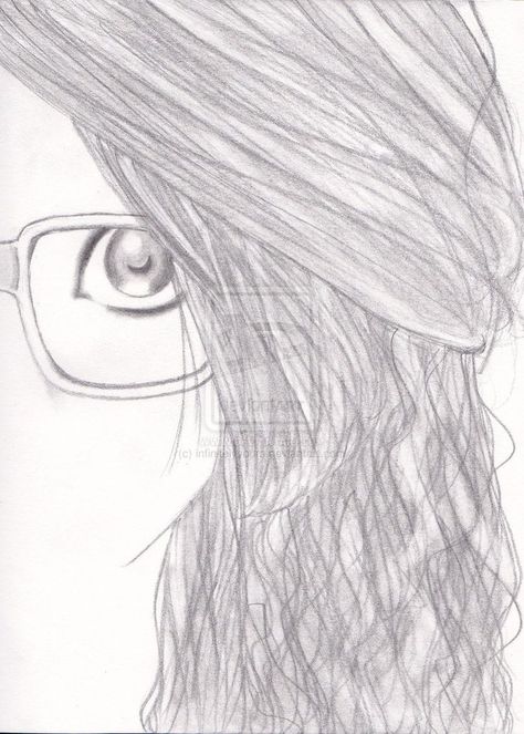 Girl With Glasses Drawing Easy At Paintingvalley Com Explore