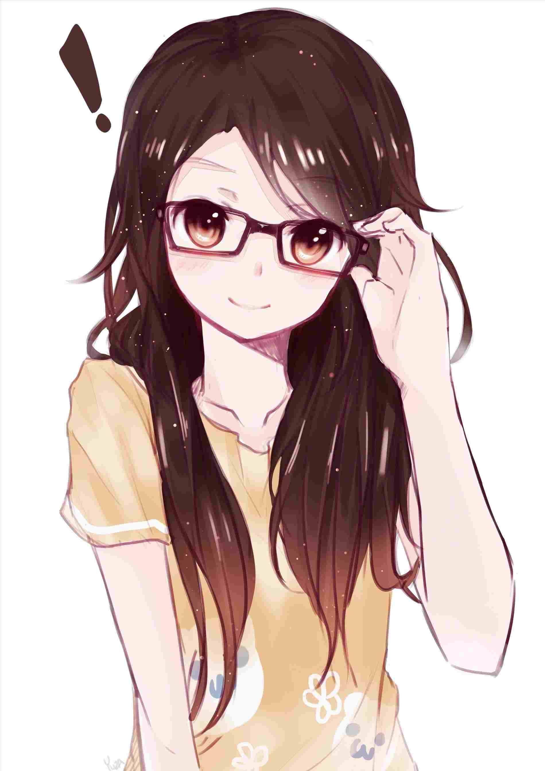 30 Top For Anime Girl With Glasses Drawing Easy Graffiti Lunatic