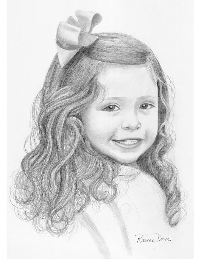 675x900 Girl With Long Hair Drawing - Girl With Long Hair Drawing