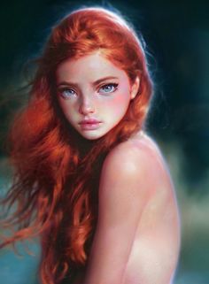 Girl With Red Hair Drawing