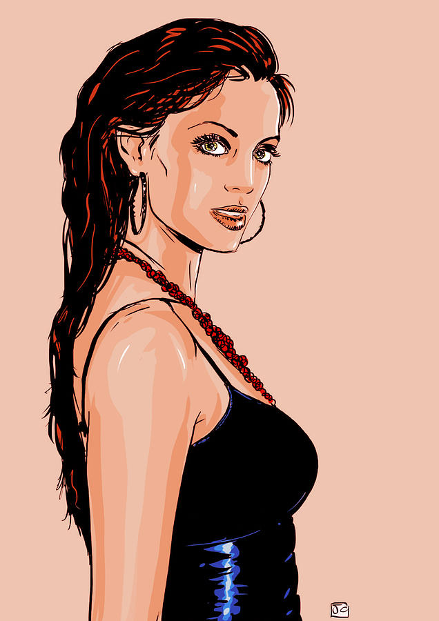 636x900 Smiling Red Hair Girl Drawing - Girl With Red Hair Drawing