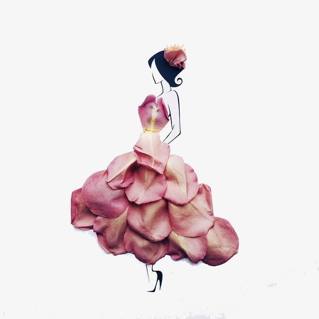 640x640 Rose Girl, Rose, Dried Flowers, Beauty Png And For Free - Girl With Rose Drawing
