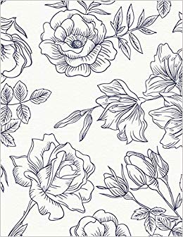 260x336 Rose Notebook Cute Drawing Flower Journal Book Ruled Lined - Girl With Rose Drawing