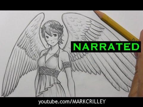 480x360 How To Draw Wings - Girl With Wings Drawing