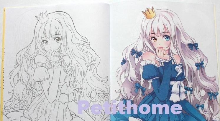 746x412 children kids coloring book beautiful girl painted drawing book - Girls Drawing Book