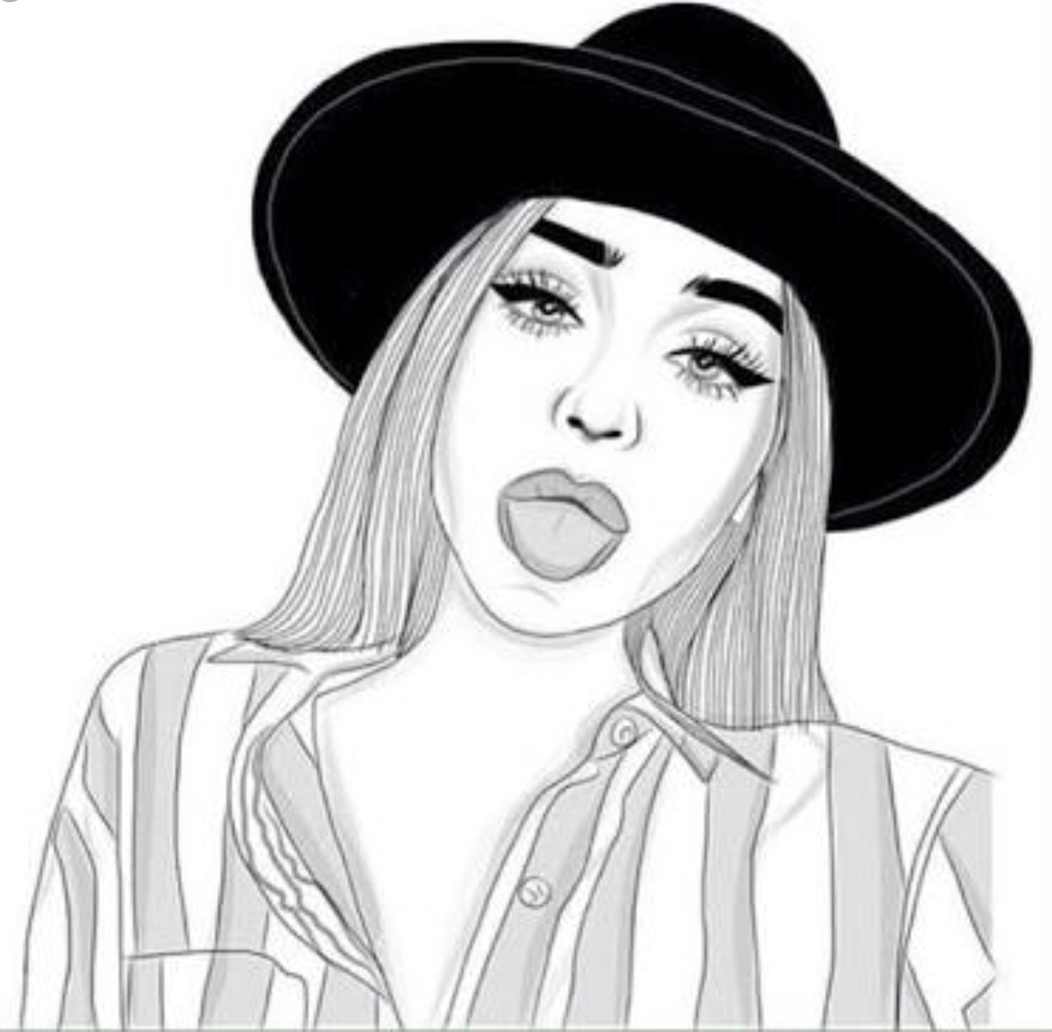 1497x1468 Cool Girl Pictures To Draw Archives - Girls Drawings