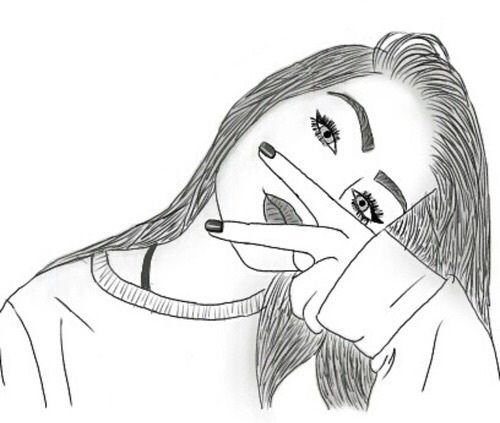 500x423 Cute Girl Drawings - Girls Drawings