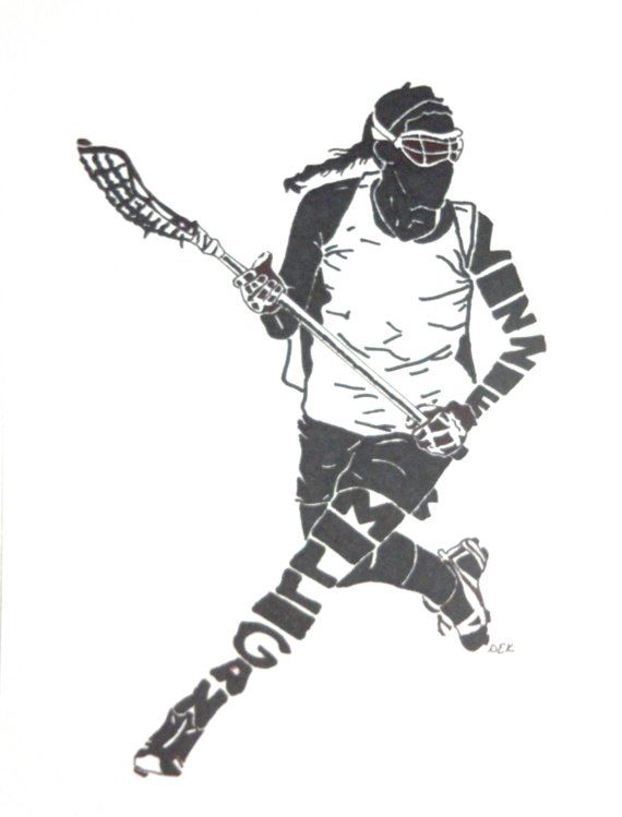 570x749 women's lacrosse silhouette products lacrosse, silhouette, how - Girls Lacrosse Stick Drawing
