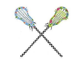 340x270 girls lacrosse art etsy - Girls Lacrosse Stick Drawing