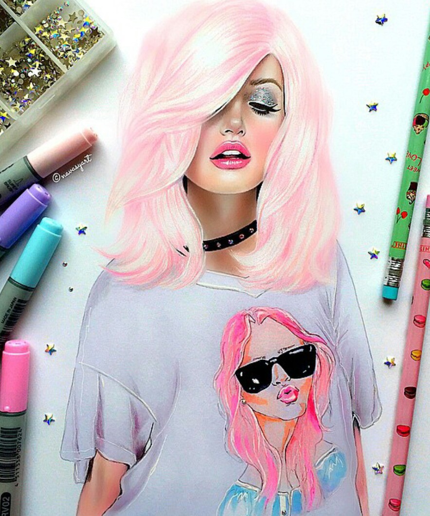 Girly Drawings at PaintingValley.com | Explore collection of Girly Drawings