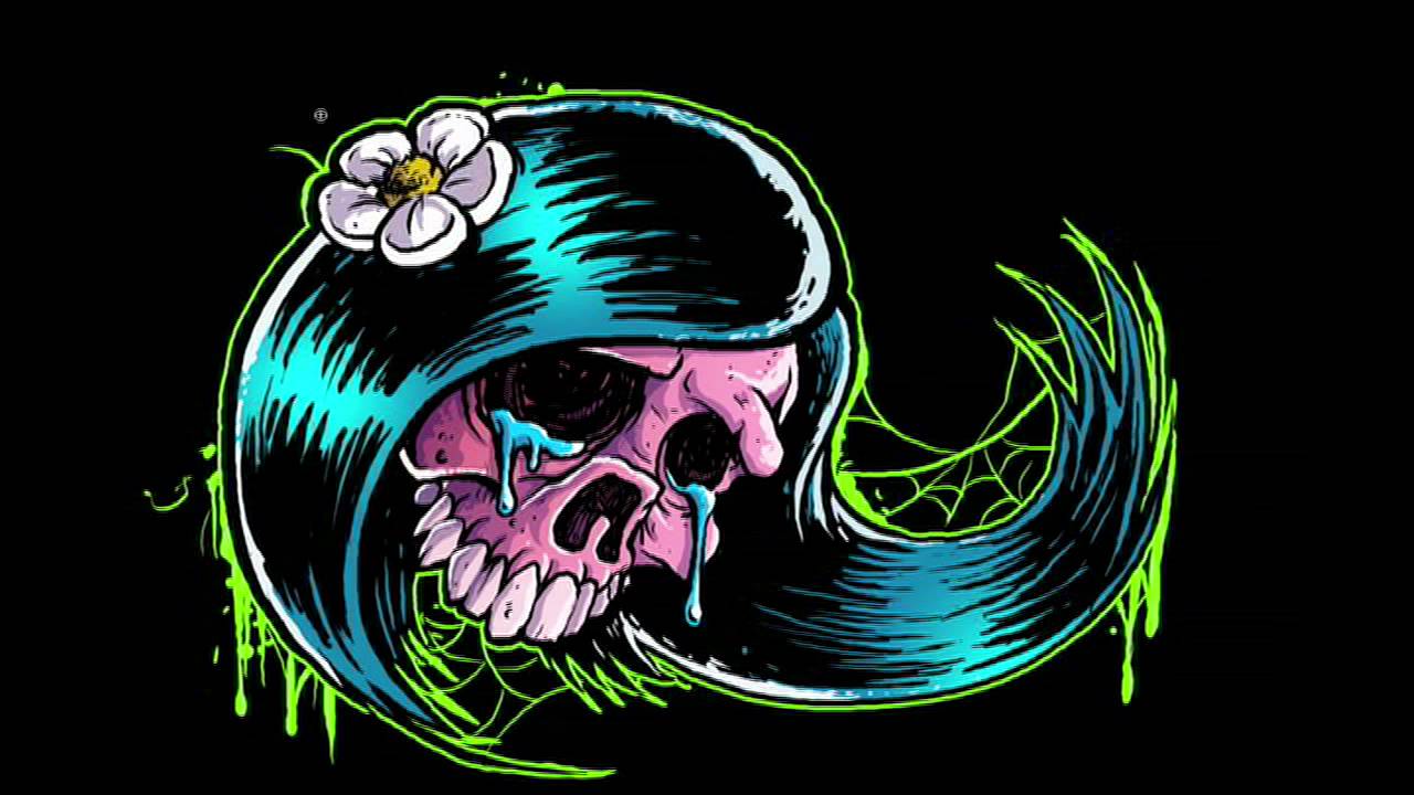 1280x720 Laflamme - Girly Skull Drawings