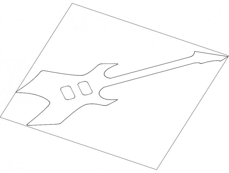 800x606 Gitara Dxf Free Download - Gitara Drawing