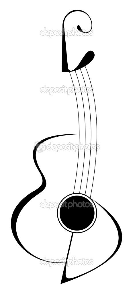 464x1024 Pictures Of Guitar Tatoos - Gitara Drawing