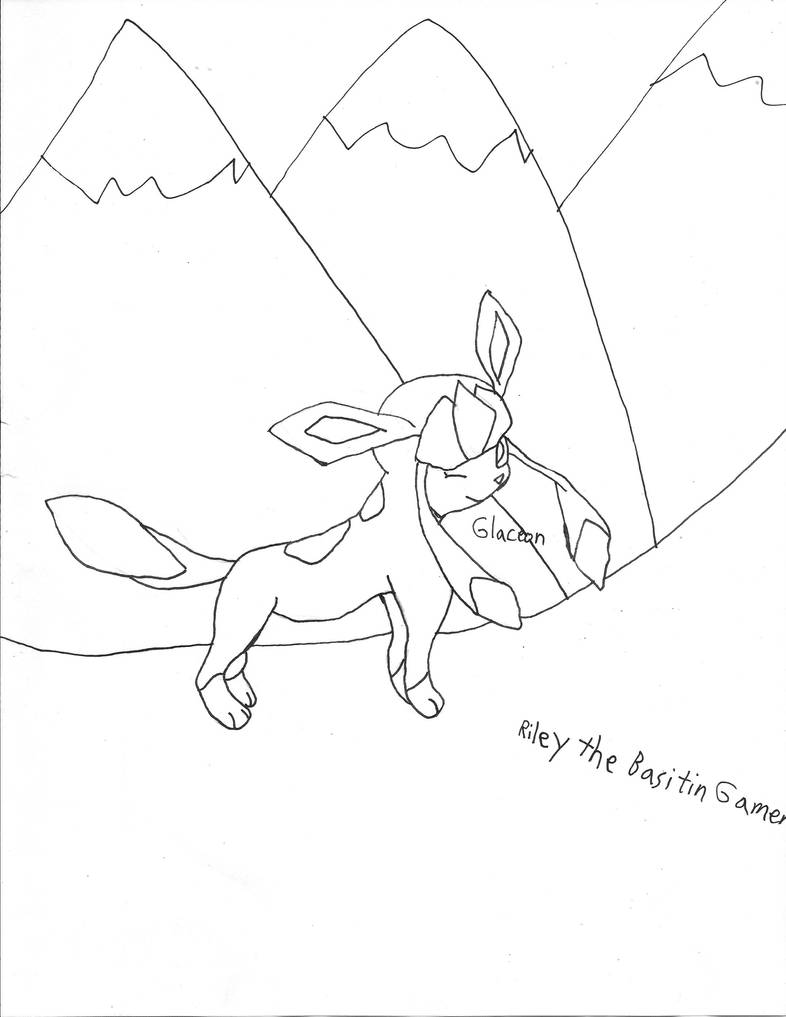 786x1017 Glaceon Drawing - Glaceon Drawing