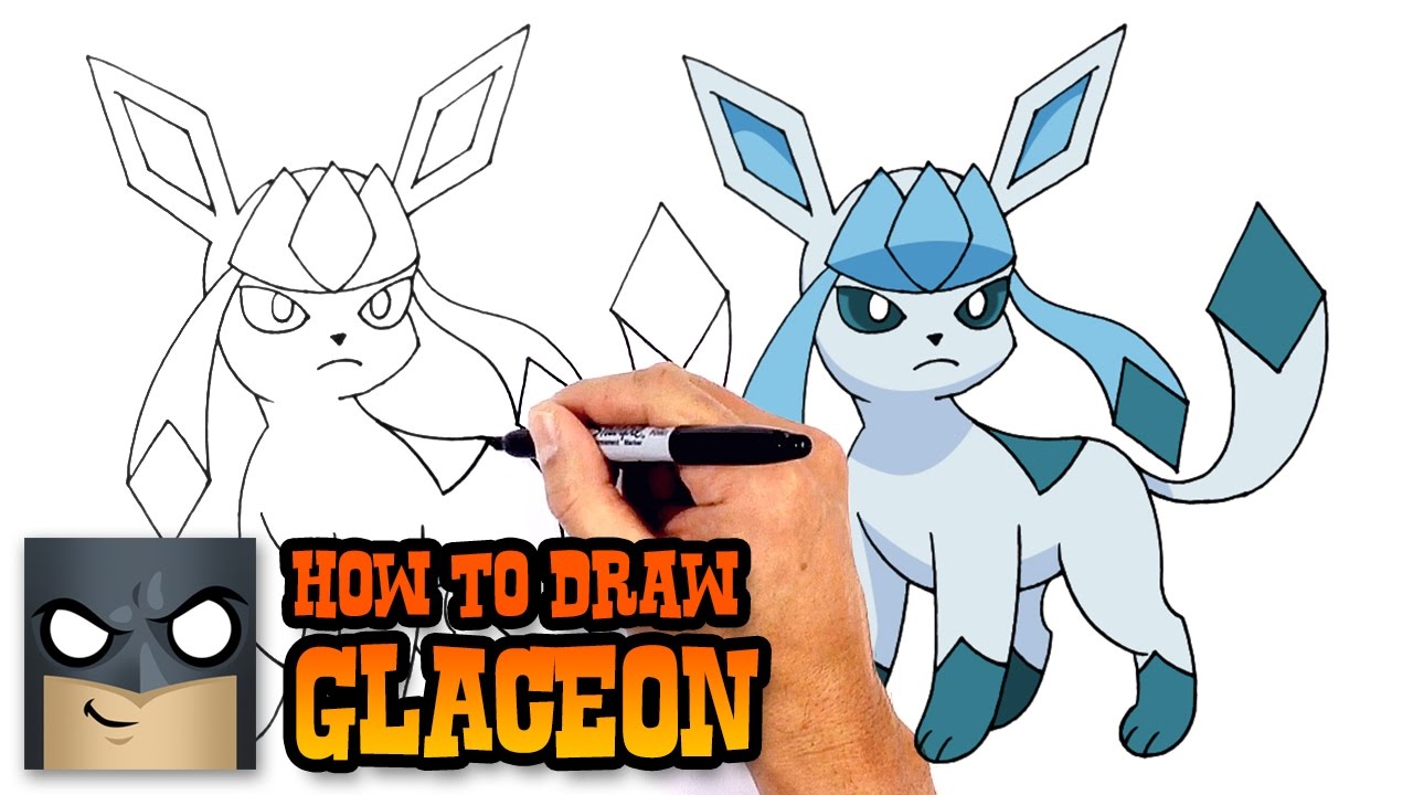 1280x720 How To Draw Glaceon Pokemon - Glaceon Drawing