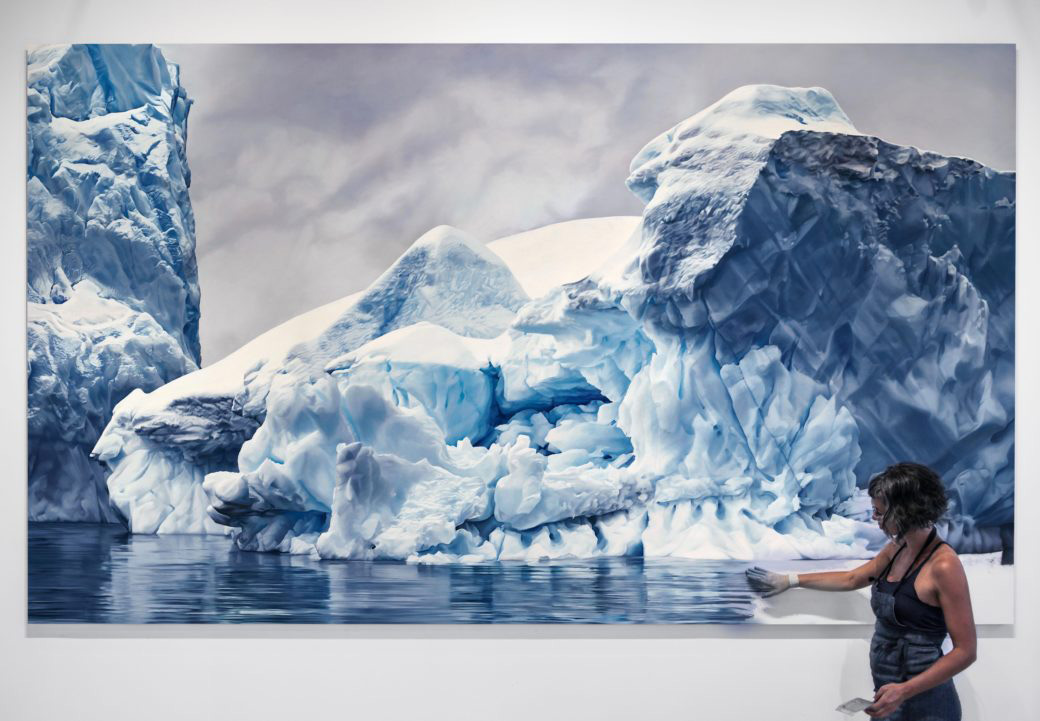 1040x721 monumental pastel drawings of endangered icebergs - Glacier Drawing
