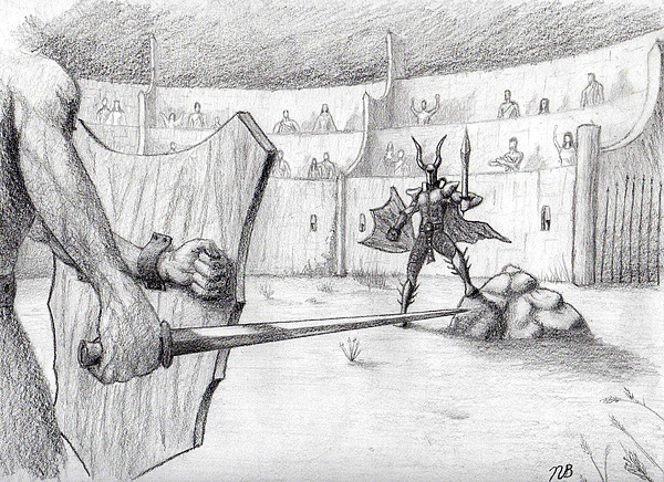 600x436 the gladiators drawing - Gladiator Drawing