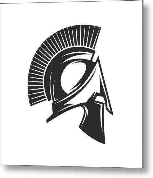 493x572 Gladiator Helmet Spartan Helm Metal Print - Gladiator Helmet Drawing