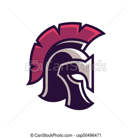 450x470 Gladiator Helmet Logo Or Icon Greek Spartan Warrior Armor - Gladiator Helmet Drawing