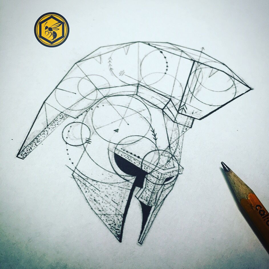 943x943 Gladiator Helmet Sketch Drawing - Gladiator Helmet Drawing