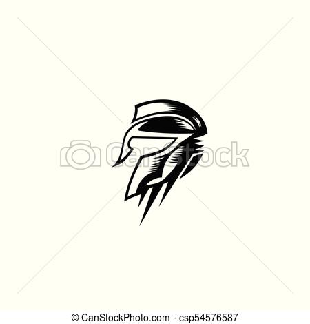 450x470 Spartan Gladiator Helmet Logo Template Vector Illustration - Gladiator Helmet Drawing