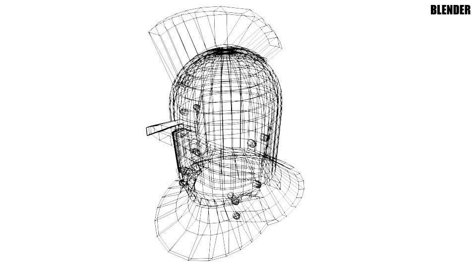 960x540 Ancient Roman Gladiator Helmet Model - Gladiator Helmet Drawing