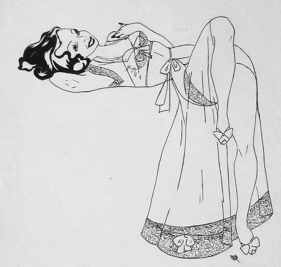 900x856 Senorita Rosa Drawing - Glamour Drawing