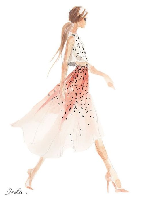 500x713 Art Glamour Glamorous Fashion Illustration Fashion Art Fashion - Glamour Drawing