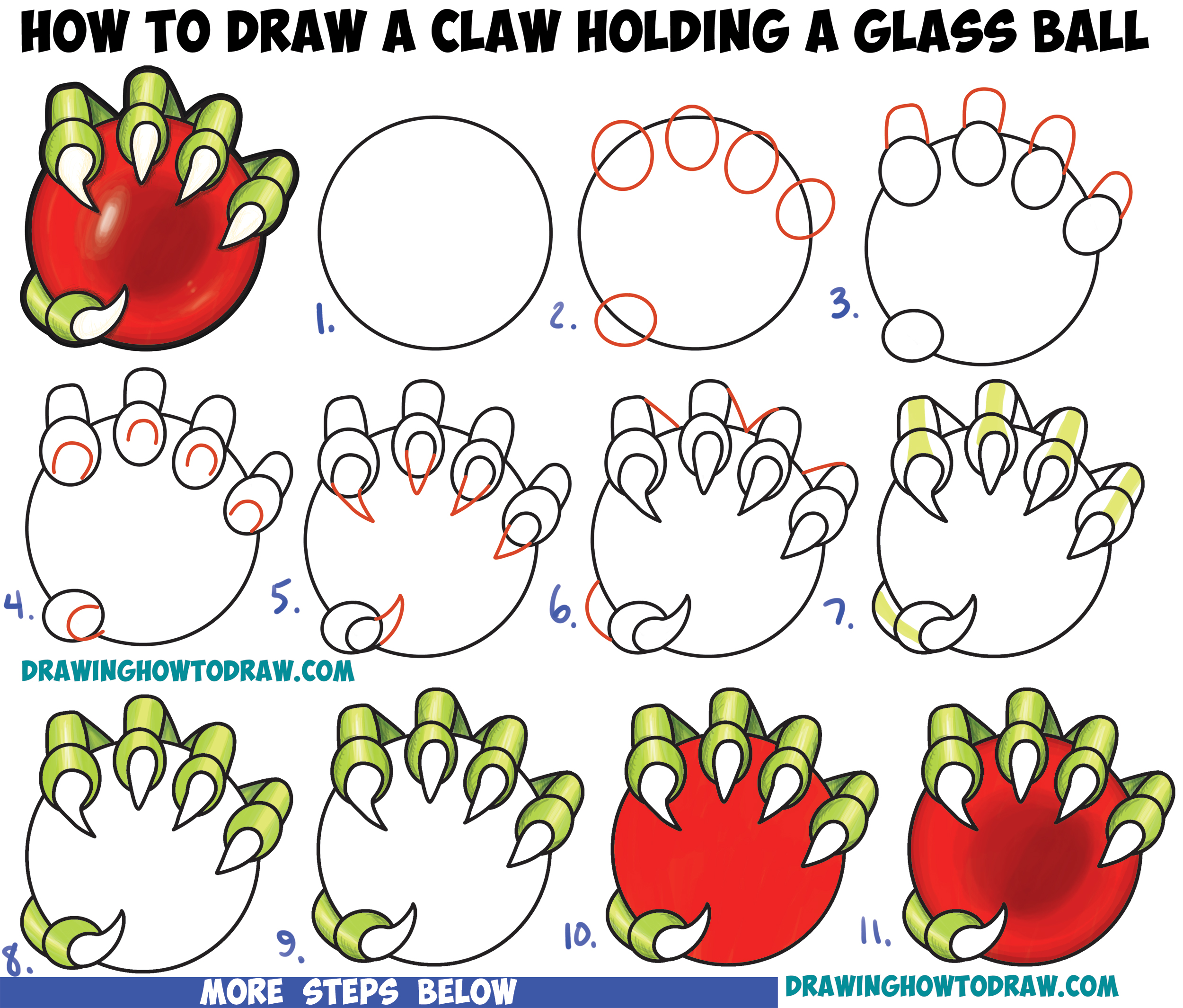 2500x2129 How To Draw A Dragon's Claw Holding A Glass Ball Easy Step - Glass Ball Drawing